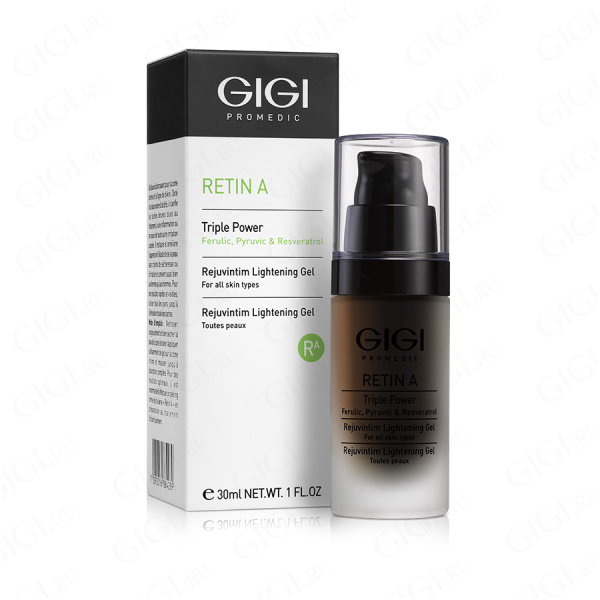 Отбеливающий гель для деликатных зон GIGI Retin A Rejuvintim Lightening Gel, 30 мл