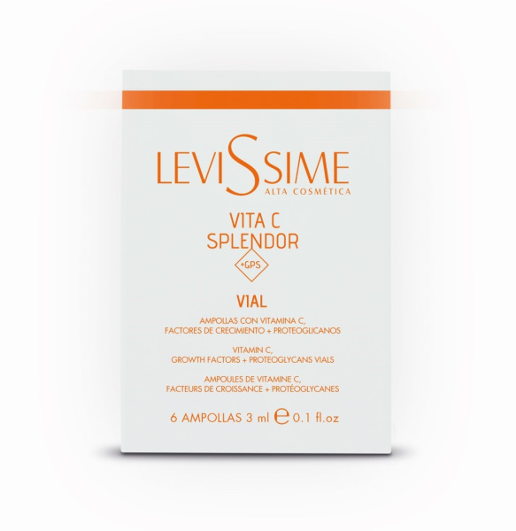 Ампулы Levissime Vita C Splendor + GPS Vials с витамином С и протеогликанами, 6 шт х 3мл