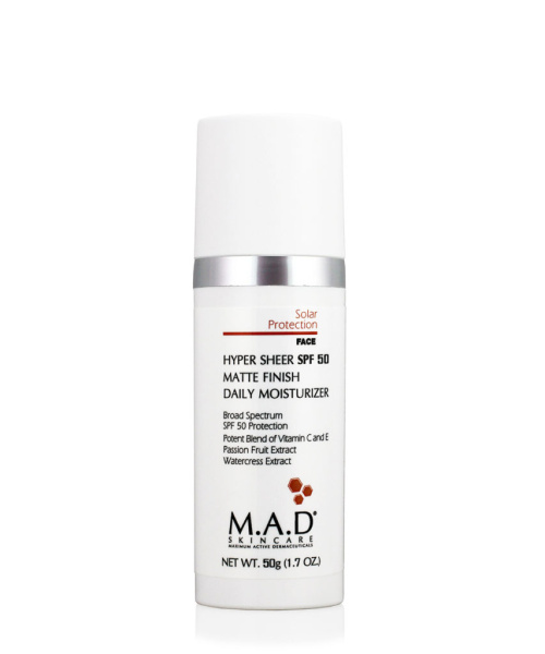 Hyper Sheer SPF 50 Matte Finish Daily Moisturizer - Увлажняющий и матирующий крем-основа под макияж с защитой SPF 50, 50 гр