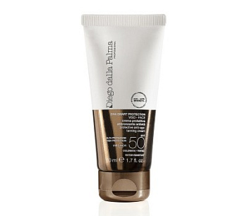 Diego dalla Palma Protective anti-age tanning cream SPF50 - Солнцезащитный крем SPF50 для лица с тоном, 50 мл 