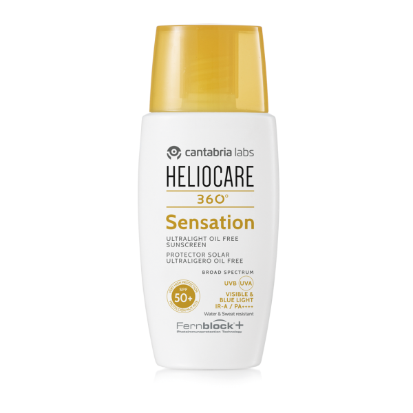 Ультралегкая солнцезащитная эмульсия SPF 50+ для чувствительной кожи Heliocare Sensation, 50 мл - Cantabria Labs