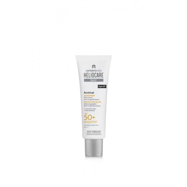 Себорегулирующий солнцезащитный крем с SPF 50 для кожи, склонной к акне Heliocare, 50 мл - Cantabria Labs