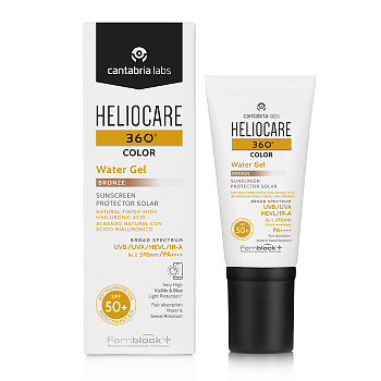 HELIOCARE 360º Water Gel Bronze Sunscreen SPF 50+ (Cantabria Labs) – Солнцезащитный увлажняющий гель-флюид СЗФ 50+ (бронзовый), 50 мл