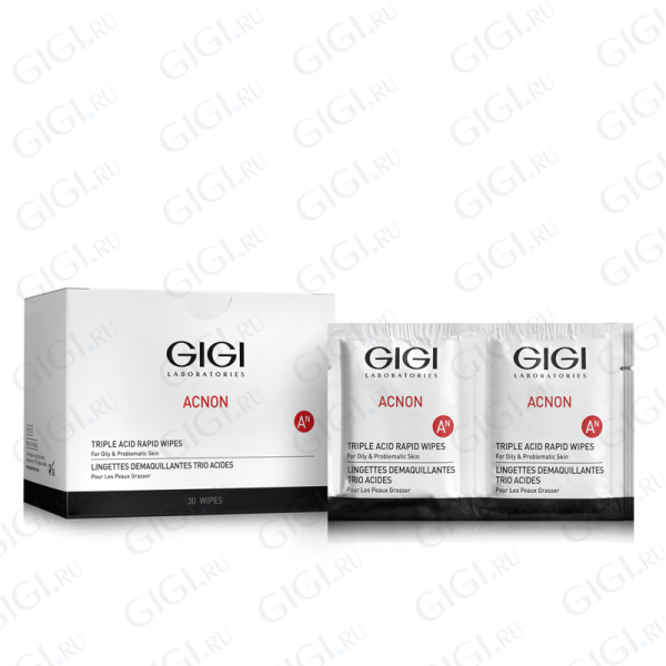 Салфетка-пилинг трехкислотная GIGI Acnon Triple Acid Rapid Wipe, 1 шт