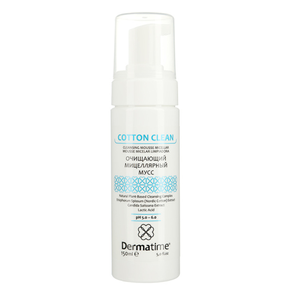 Очищающий мицеллярный мусс CottonClean , 150 мл - Dermatime 