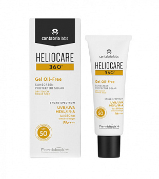 Солнцезащитный гель SPF50 для нормальной и жирной кожи - Cantabria Labs Heliocare 360º Gel Oil-Free Dry Touch SPF50 Sunscreen
